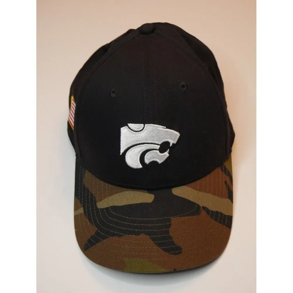 K-State Hat Nike Camo USA Flag Wildcats Legacy91 Military Kansas State KSU Strap